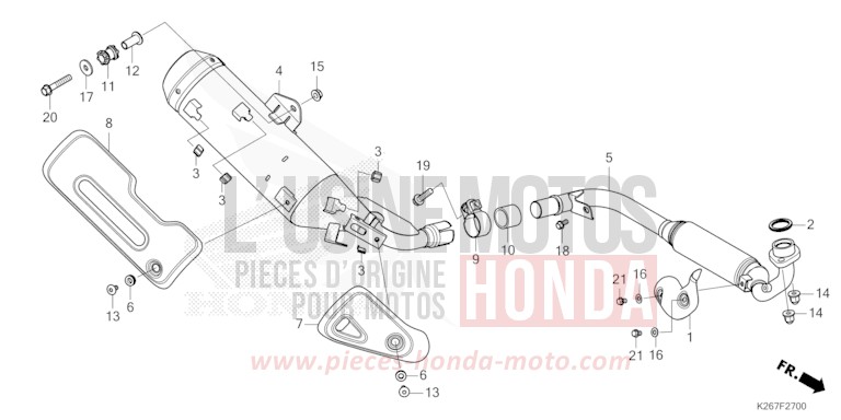 ABGAS-SCHALLDAEMPFER von MSX GROM A MAT DIM GRAY METALLIC (NHC34) von 2023